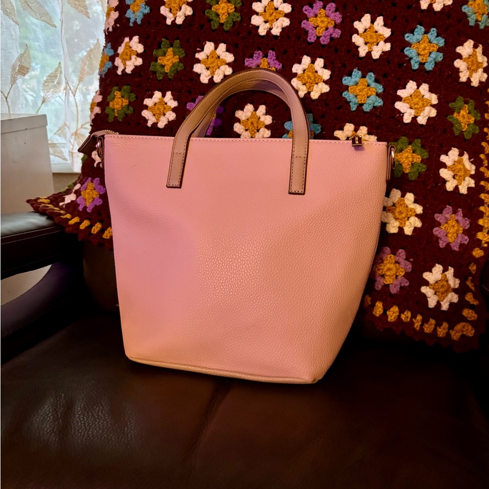 Anne Klein, Pink and white Tote Bag. - Picture 4 of 14